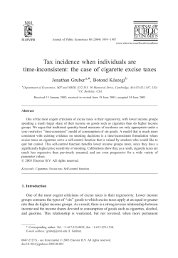 Tax incidence when individuals are time