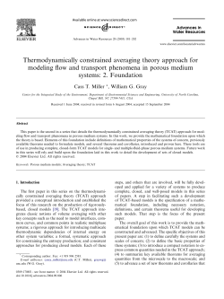 Thermodynamically constrained averaging theory approach for