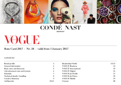 Rate Card 2017 &middot; Nr. 38 &middot; valid from 1 January 2017