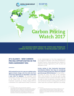 Carbon Pricing Watch 2017 - Open Knowledge Repository