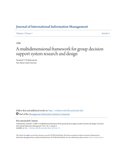 A multidimensional framework for group decision support system