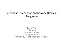 Curvilinear Component Analysis and Bregman divergences