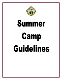 Summer Camp Guidelines