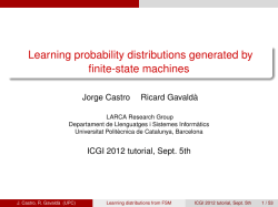 Learning probability distributions generated by finite-state