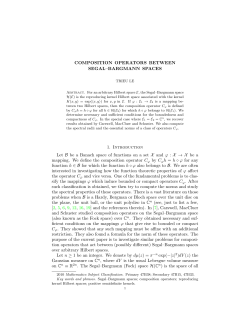 COMPOSITION OPERATORS BETWEEN SEGAL&ndash;BARGMANN