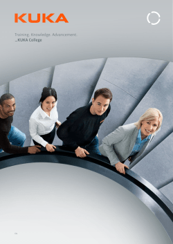 Training. Knowledge. Advancement. KUKA College