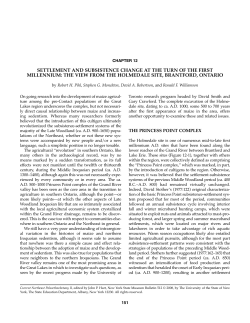 settlement and subsistence change at the turn of the first millennium