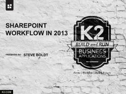 SharePoint 2013 Workflow