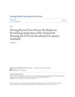 Moving Beyond Two-Person-Per-Bedroom