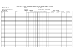 CROSS COUNTRY OBSTICLE SCORE SHEET