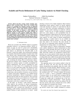 Scalable and Precise Refinement of Cache