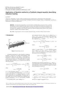 Application of Nystr&ouml;m method to a Fredholm integral equation
