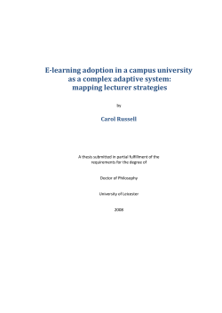 E-learning adoption in a campus university as a complex adaptive