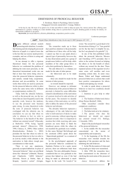 7 DImENSIONS OF PROSOCIAL BEHAVIOR