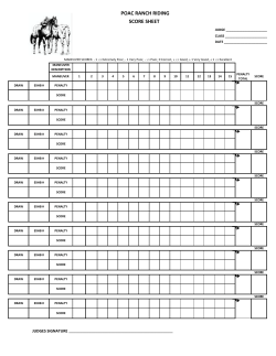 POAC RANCH RIDING SCORE SHEET