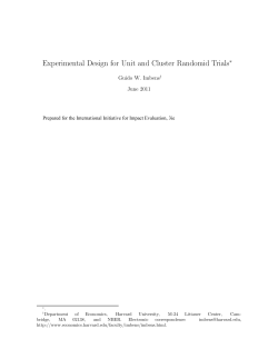 Experimental Design for Unit and Cluster Randomid