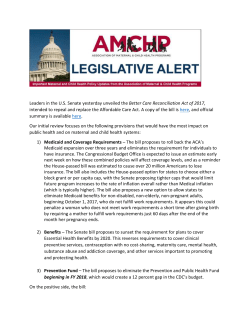 Senate Releases Repeal and Replace Bill