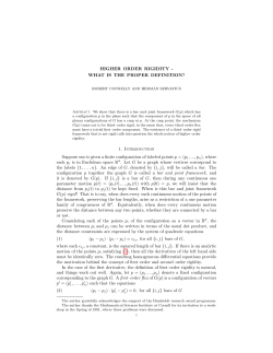 HIGHER ORDER RIGIDITY - WHAT IS THE PROPER DEFINITION