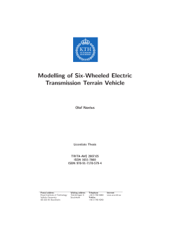 Modelling of Six-Wheeled Electric Transmission