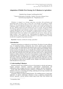 Adaptation of Mobile First Strategy for E-Business in