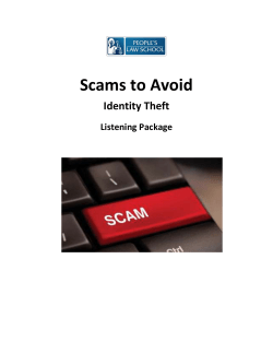 Scams to Avoid Identity Theft