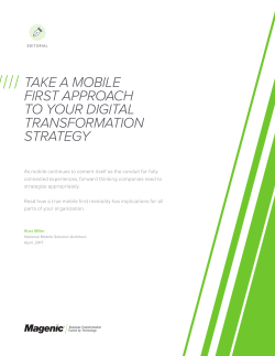 take a mobile first approach to your digital transformation strategy