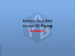 Algebra I Keystone Exam Test Taking Strategies