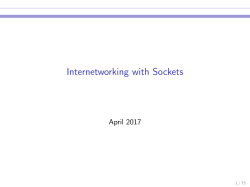 Internetworking with Sockets