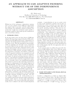 an approach to lms adaptive filtering without use of the