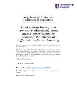 Dual coding theory and computer education