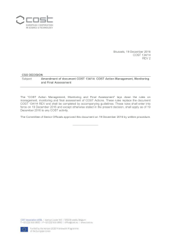 Action Management, Monitoring and Final Assessment