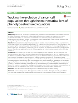 Tracking the evolution of cancer cell populations through the