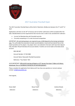 2017 Newcastle Cobra`s AFO Nomination Form