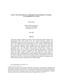 COSTLY BUYER SEARCH IN A DIFFERENTIATED PRODUCTS