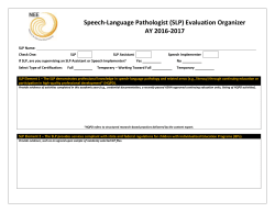 2016-2017 SLP Evaluation Organizer