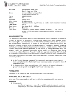 Public Health Financial Social Work