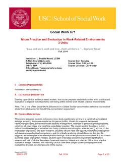 School of Social Work Syllabus Template Guide