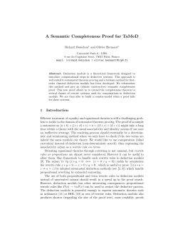 A Semantic Completeness Proof for TaMeD