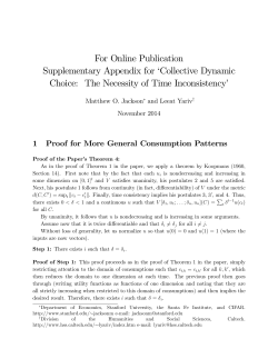 For Online Publication Supplementary Appendix for `Collective