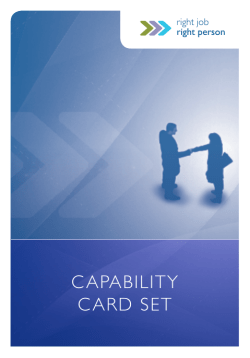 CAPABILITY CARD SET