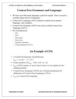 FINITE AUTOMATA AND FORMAL LANGUAGES UNIT