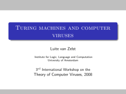 Turing machines and computer viruses