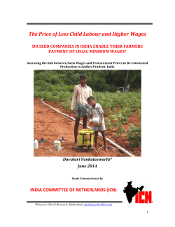 The Price of Less Child Labour and Higher Wages