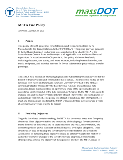 MBTA Fare Policy
