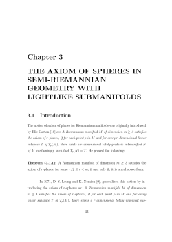 Chapter 3 THE AXIOM OF SPHERES IN SEMI