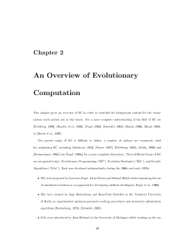 An Overview of Evolutionary Computation