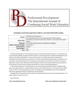 Evaluating a social work supervision model in a real