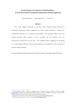 Credit Analysis of Corporate Credit Portfolios