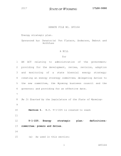 state of wyoming - Wyoming Legislature
