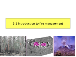 5.1 Introduction to fire management